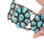 6.75" 40's-50's Navajo silver turquoise cluster cuff bracelet For Sale - Image 4 of 11
