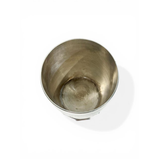 French Art Deco Small Silver Plate Cups or Matchstick Holders Including Christofle - Set of 3 For Sale - Image 9 of 16