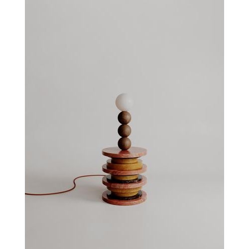 Contemporary Stacked Silhouette Sun Bedside Table Lamp by Esther Knopfler For Sale - Image 3 of 14
