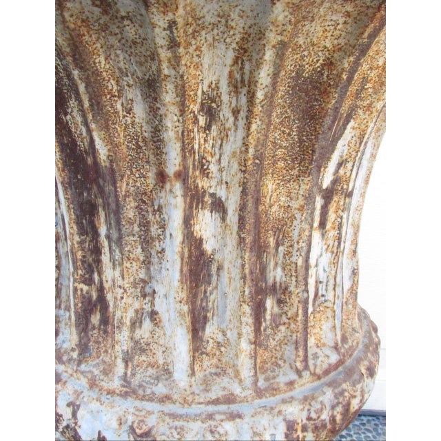 Antique French Cast Iron Garden Urn For Sale - Image 12 of 15