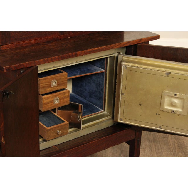 Antique Gustav Stickley Mission Oak Safe Cabinet For Sale In Philadelphia - Image 6 of 12