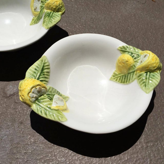 Vintage Italian Bassano Ceramic Lemon Motif Bowls A Pair Chairish