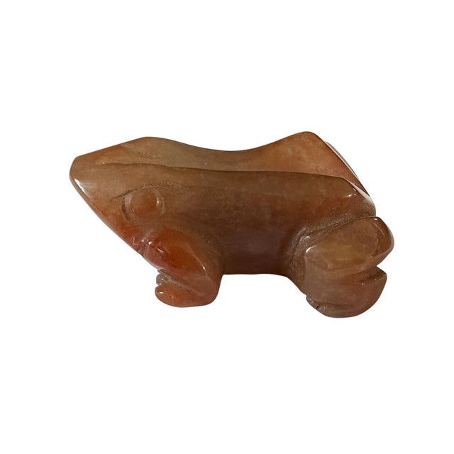 Vintage Set of Two Hand-Carved Frog Sculptures/ Soapstone /Agate For Sale In New York - Image 6 of 9