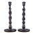 Antique English Oak Barley Twist Large Candlesticks For Sale