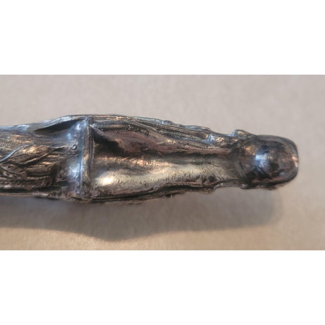 Antique C1890 Silver Plate Horse Head Figural Cigar Cutter Equestrian For Sale - Image 6 of 6