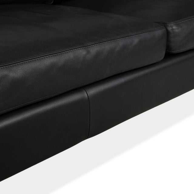 Modern Conseta 3-Seater Sofa in Black Leather from Cor For Sale - Image 3 of 11