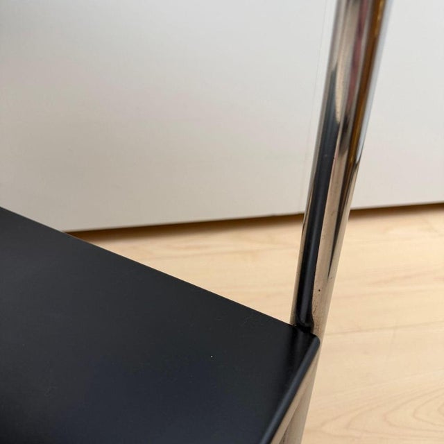 Steel Tube Side Table in Black and Chrome from Mauser Werke, Germany, 1950 For Sale - Image 16 of 18