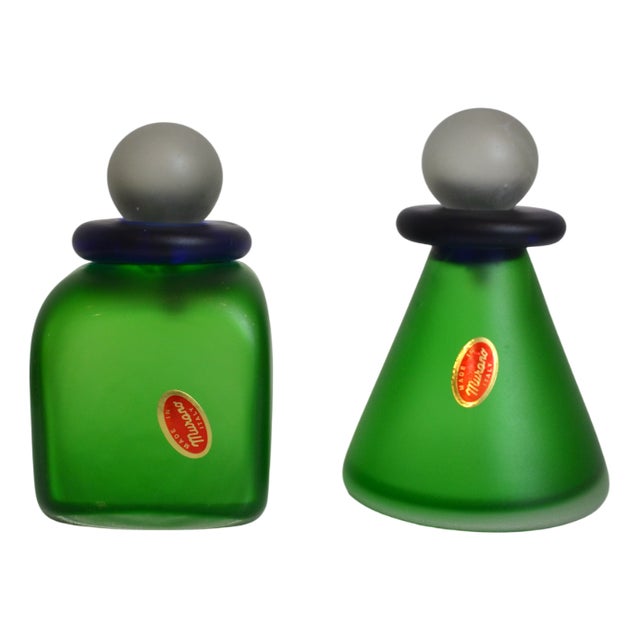 Vintage Murano Glass Bottles, Set of 2 For Sale