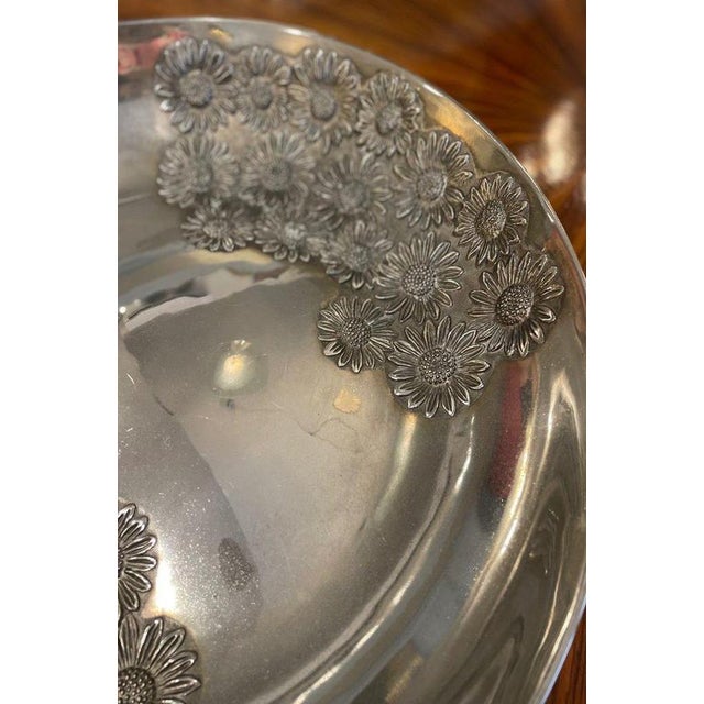 Silver Centerpiece with Floral Decorations, 1970 For Sale - Image 4 of 11