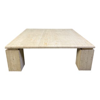 Vintage Travertine Coffee Table, Italy, 1970s For Sale