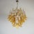 Mid-Century Modern Italian Murano Style Chandelier, 53 Caramel Lattimo Glass Petals, Mazzega Style For Sale - Image 3 of 12