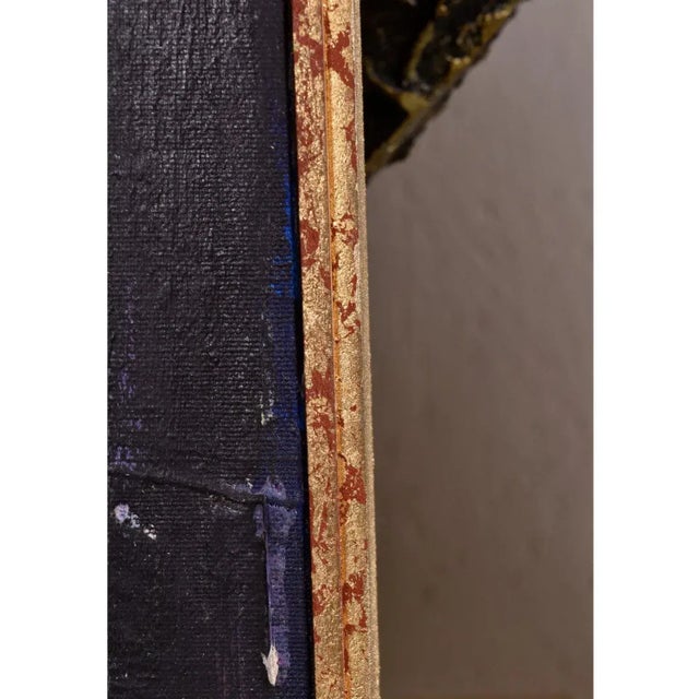 Wood P. Stein 1977 Eggplant Purple and Lavender Square Abstract Color Field Painting For Sale - Image 7 of 10