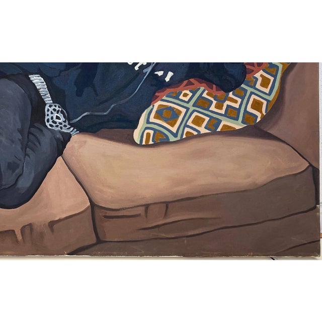 2008 “Young Reclining Woman” Portrait Oil Painting by Mary Alice Copp For Sale - Image 4 of 8