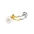Late 20th Century 18k Two Tone Pearl and Diamond Two Sided Clip Pendant For Sale - Image 4 of 5