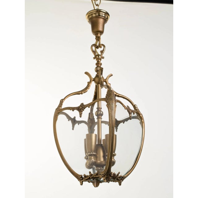 Bronze and Glass French Lantern For Sale - Image 4 of 11