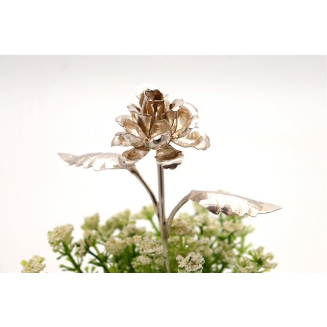 Silver Flower with Applications For Sale - Image 3 of 6