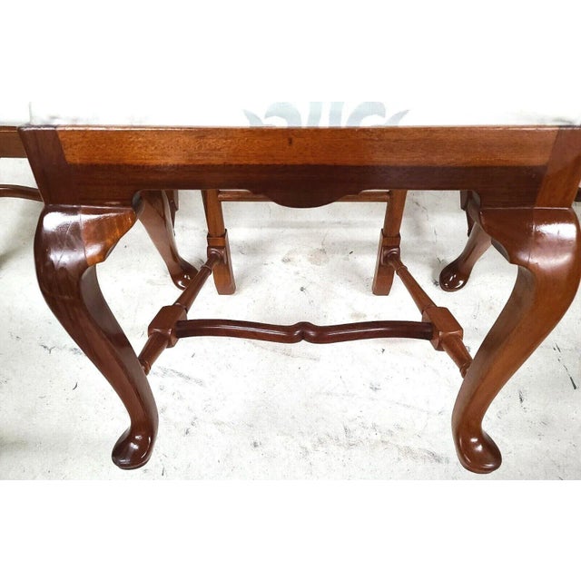 Mid Century Solid Cherry Queen Anne Dining Chairs - Set of 6 For Sale - Image 4 of 13