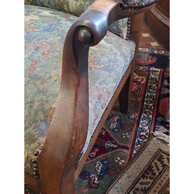 Italian Paolina Armchair with Fabric, 1890 For Sale - Image 10 of 16