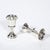 Mid-Century Minimalist Sculptural Sterling Kiddush Decanter and Six Cup Set For Sale - Image 10 of 14