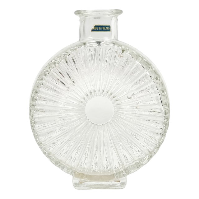 Mid-Century Aurinkopullo (Sunflower) Series Glass Vase by Helena Tynell for Riihimäki Lasi, Finland, 1960s For Sale
