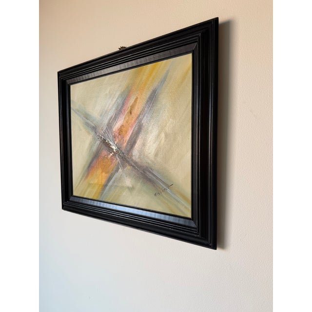 Abstract Vintage Roy Pierce Abstract Expressionist Oil on Canvas Painting – Framed For Sale - Image 3 of 10