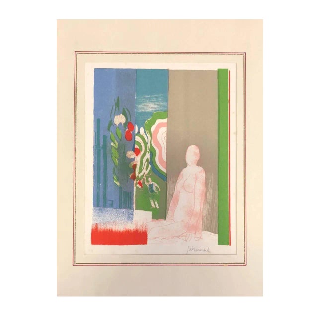 Paul Guiramand, Interior with Woman, Screenprint For Sale