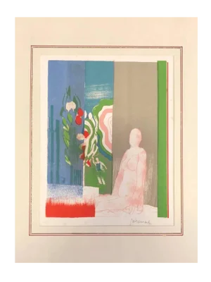 Paul Guiramand, Interior with Woman, Screenprint