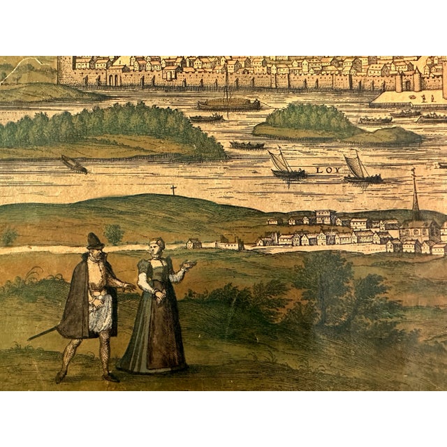 French Antique Map, Bloys, George Braun & Frans Hogenberg, 1572-1617 For Sale - Image 3 of 10