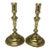 Mid 20th Century Solid Brass Virginia Metalcrafters Colonial Williamsburg Candle Holders Nice Pair For Sale