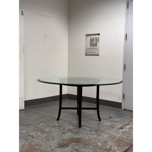 Design Plus Gallery presents the Halo Table from Crate & Barrel. This table has a circular beveled glass top for an airy...