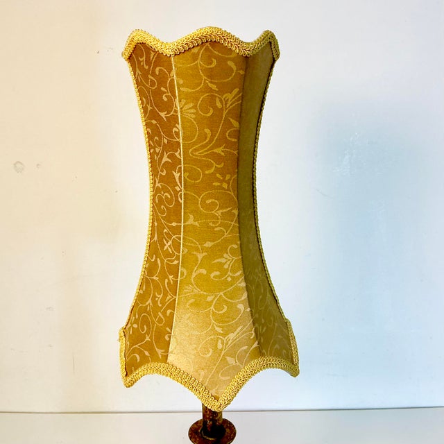 Late 20th C Vintage French Neoclassical Acanthus Leaf Candlestick Nightlight Table Lamp For Sale - Image 4 of 14