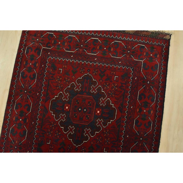 Turkmen Runner 2’8” X 15’7” Red Wool Tribal Hand-Knotted Oriental Rug For Sale In Philadelphia - Image 6 of 13