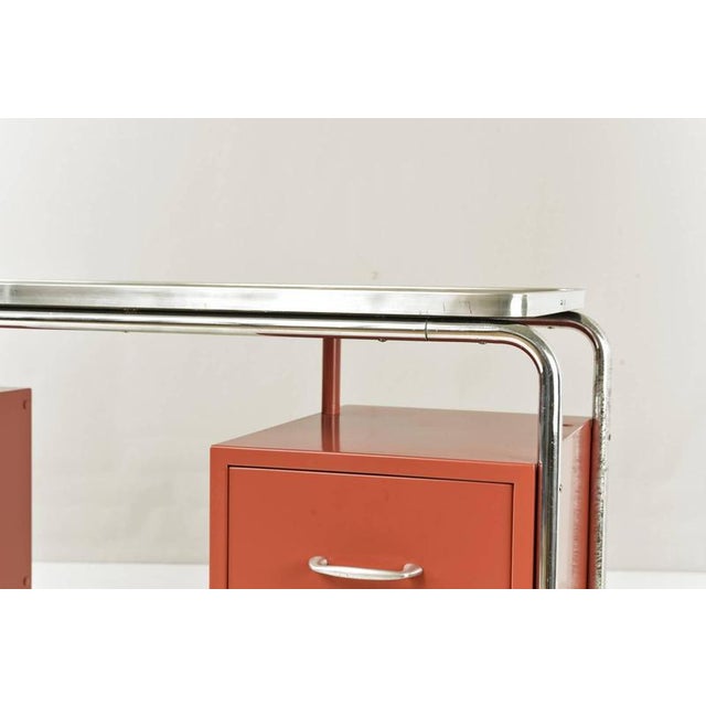 Vintage German Steel Tube Desk, 1950 For Sale - Image 11 of 14