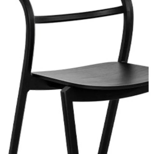 Wood Set of Kastu Black Chairs by Made by Choice For Sale - Image 7 of 11