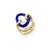 Vintage 14k Gold Blue Enamel Lover's Knot Ring, Size 6 For Sale - Image 4 of 10
