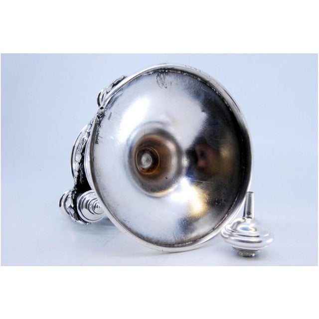 Silver Perfume Bottle with Round Base and Cord Application For Sale - Image 6 of 10