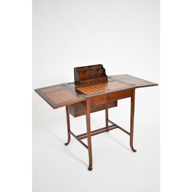 System Desk Table in Mahogany For Sale - Image 5 of 5