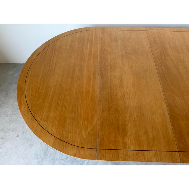 Vintage Biedermeier Neoclassical-Style Cherry Wood Expandable Pedestal Dining Table For Sale - Image 15 of 18