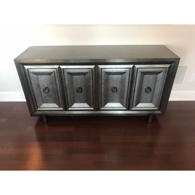 Contemporary Modern Silver Credenza/Sideboard For Sale - Image 3 of 8