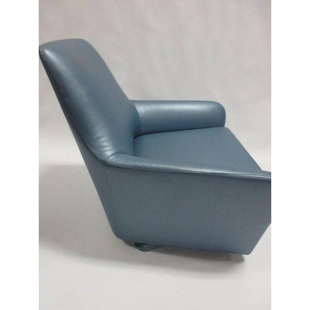 Modern Bernhardt Design Amri Lounge Chair in Blue For Sale - Image 3 of 8