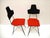 Mid-Century Modern Italian Black & Red Dining Chairs, Set of 4 For Sale - Image 3 of 14