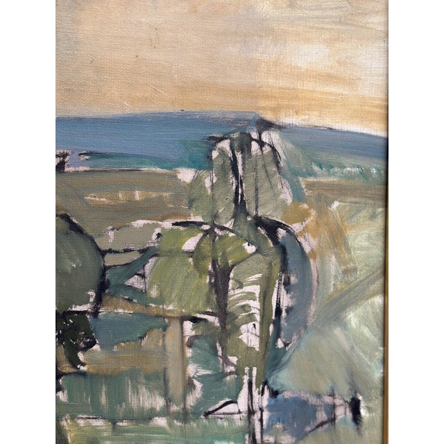 S. Hamlet, Abstract Landscape, 1960s, Oil Painting on Canvas, Framed For Sale - Image 8 of 17