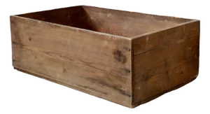 Industrial Wooden Storage Box, 1940s