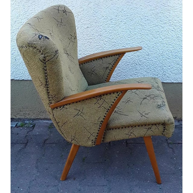 Mid-Century Modern Mid-Century Armchair with Beech Frame, 1950s For Sale - Image 3 of 6