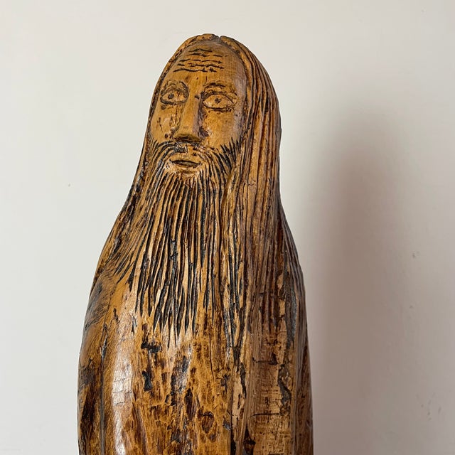 Folk Art Naïve Sculpture in Root Wood, 1800s For Sale - Image 3 of 16