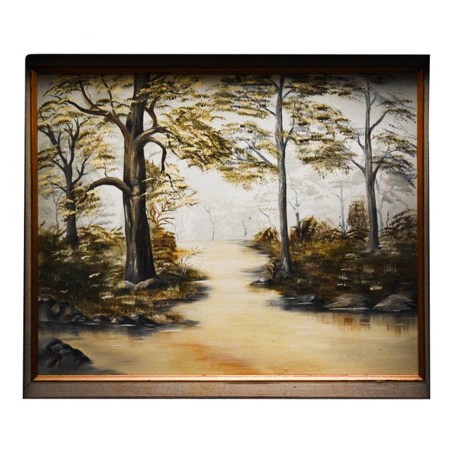 1990s Forest River Landscape For Sale