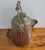 Large copper coffee pot or kettle made of copper over tin with a wood handle and brass bale and attaching brass hardware....