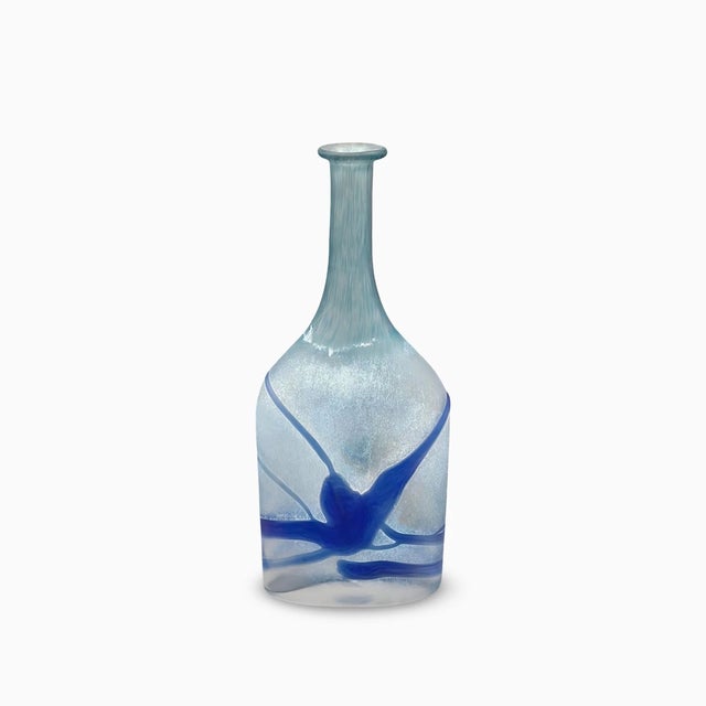 Blue Glass Galaxy Vase by Bertil Vallien for Kosta Boda, Sweden, 1980s For Sale - Image 16 of 16