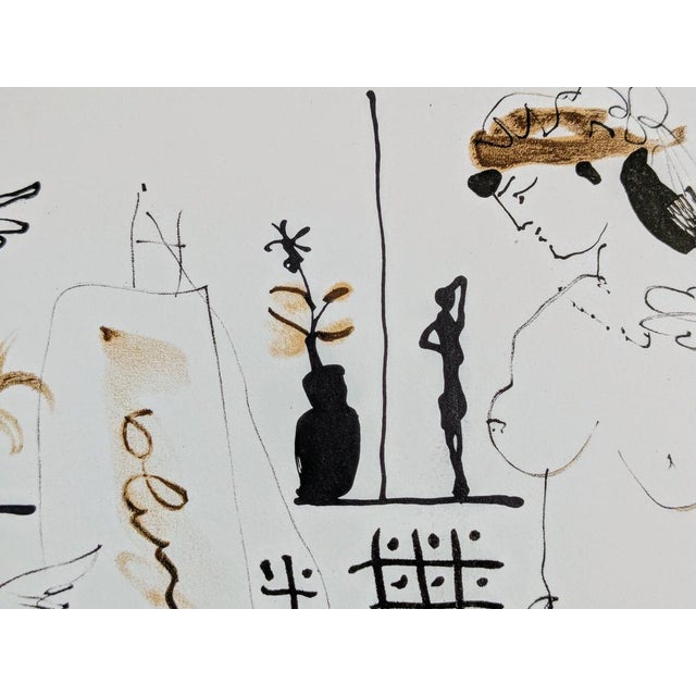 Pablo Picasso, The Artist Studio, Color Lithograph, 1966 For Sale - Image 3 of 5