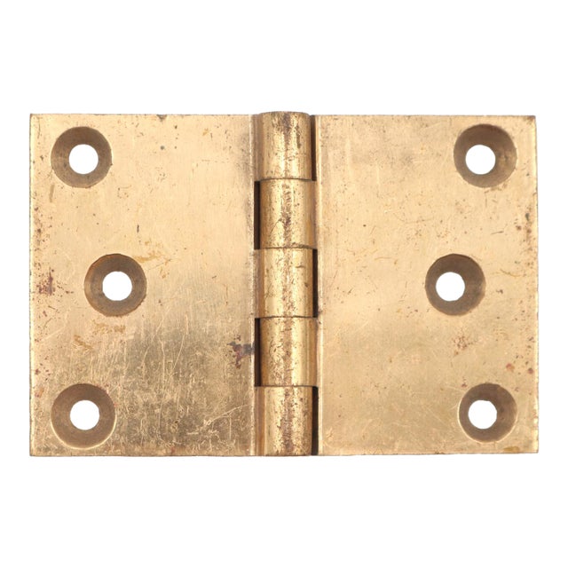 Vintage 3 X 2 In. Corbin Solid Brass Cabinet Hinge For Sale